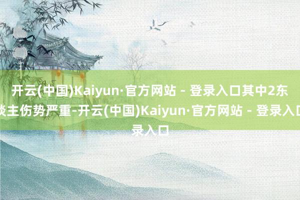 开云(中国)Kaiyun·官方网站 - 登录入口其中2东谈主伤势严重-开云(中国)Kaiyun·官方网站 - 登录入口