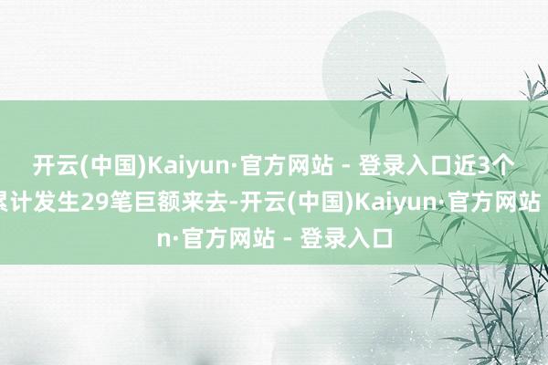 开云(中国)Kaiyun·官方网站 - 登录入口近3个月内该股累计发生29笔巨额来去-开云(中国)Kaiyun·官方网站 - 登录入口