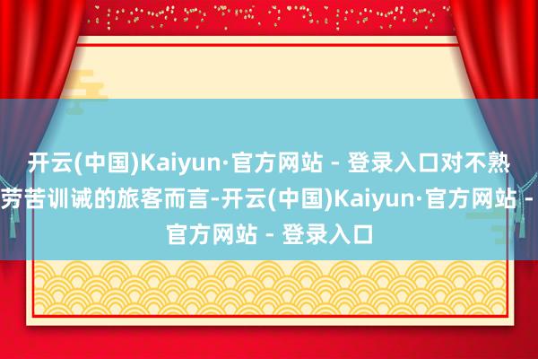 开云(中国)Kaiyun·官方网站 - 登录入口对不熟练海况或劳苦训诫的旅客而言-开云(中国)Kaiyun·官方网站 - 登录入口