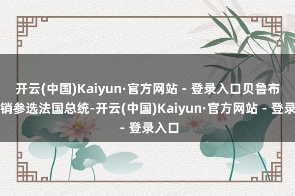 开云(中国)Kaiyun·官方网站 - 登录入口贝鲁布告撤销参选法国总统-开云(中国)Kaiyun·官方网站 - 登录入口